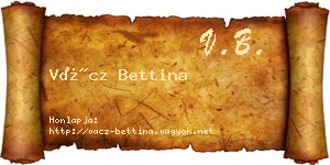 Vácz Bettina névjegykártya