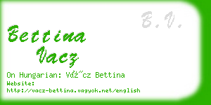 bettina vacz business card